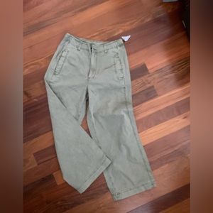 Old navy wide leg olive green pants NWT
